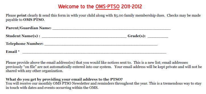 OMS PTSO Membership form